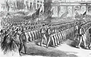 Troops Leaving New York;Civil War;Illust