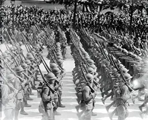 Troops Parade in Celebration of the Fall of the Bastille