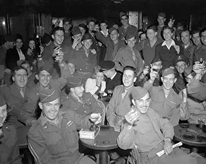 Surrender Prints: Troops in Paris Raise Drinks