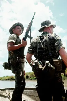 Special Forces Prints: Troops Patrolling on River