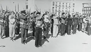 Troops Practicing with Rifles