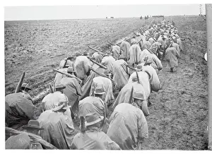 Troops Practicing Their War Maneuvers