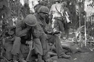Troops Rest After Taking Hill 875