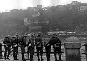 Line Back Prints: Troops In Rhineland