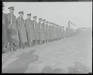 Troops Standing at Attention Honoring Former President