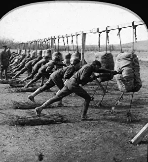 Bayonet Prints: US Troops Training With Bayonets