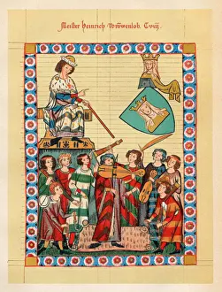 Troubadour and minstrel Heinrich Frauenlob 14th century medieval portrait
