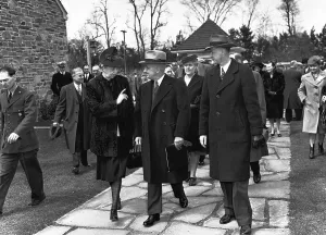 Mourner Prints: Truman and Eleanor Roosevelt Leaving Funeral