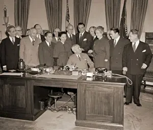 Truman with National Jewish Leaders