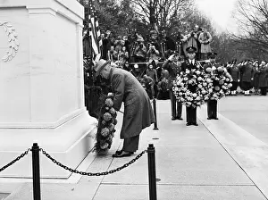Wreath Prints: Truman Places Wreath At Tomb Of Unknown