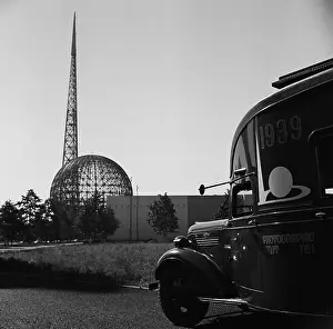 Automobiles Prints: The Trylon and Perisphere Under Construction