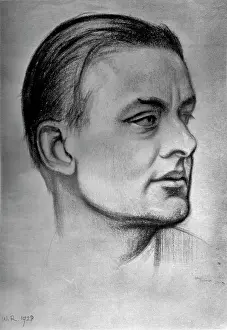 Writer Prints: Ts Eliot, American Born British Poet Dramatist And Critic, 1933
