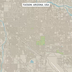 Computer Graphic Collection: Tucson Arizona US City Street Map