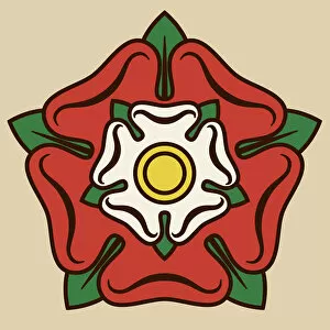 Coats of Arms and Heraldic Badges. Gallery: Tudor Rose Illustration
