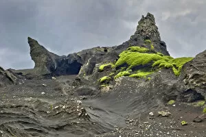 Tufa rock formations, Vik, Southern Region, Iceland