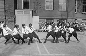 High School Prints: Tug A War At All Girls School