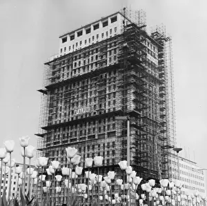 Prints of 24th April 1961: A high rise building nears completion on Londons South Bank. (Photo by George Freston/Fox Photos/Getty Images) Timeless Treasures: Iconic Black and White Prints from the Fox Photo Library: Tulip Tower