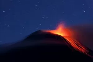Images Dated 19th January 2010: Tungurahua Volcano With Lava Flow, Banos