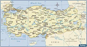 Images Dated 12th November 2017: Turkey country map