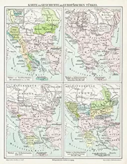 Images Dated 17th April 2017: Turkey Ottoman Empire map 1895