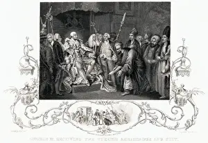 George Iii Prints: Turkish Ambassador Kneeling Before King George III