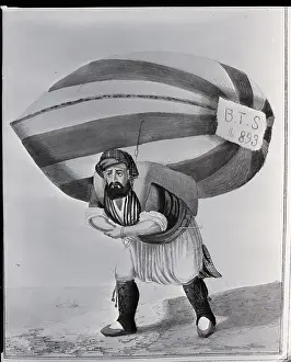 Turkish Prints: Turkish Porter Carrying A Huge Load