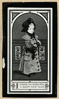 Greeting Card Prints: Turn Of The Century New Year'S Card