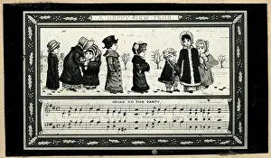 Greeting Card Prints: Turn Of The Century New Year'S Card