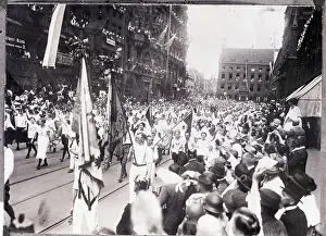 Munich Prints: Turners Marching Through Streets