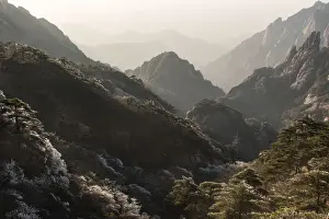 Huang Prints: turtle peak view point, Huangshan (Yellow Mountains), Eastern China