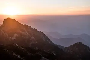 Huang Prints: turtle peak view point, Huangshan (Yellow Mountains), Eastern China