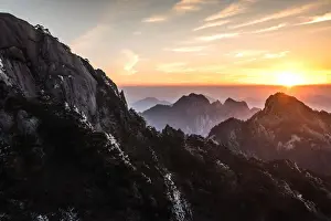 Huangshan Prints: turtle peak view point, Huangshan (Yellow Mountains), Eastern China