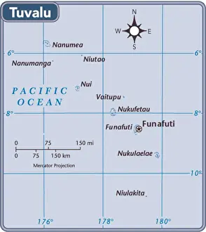 Tuvalu country map