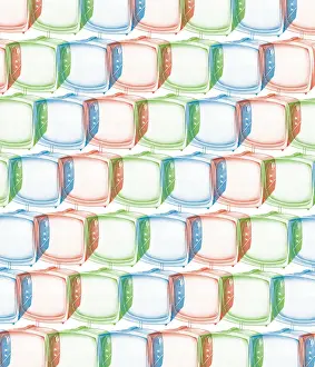 Broadcasting Prints: Tv set pattern