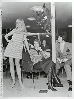 Twiggy Sitting in Chair at Fashion Affair