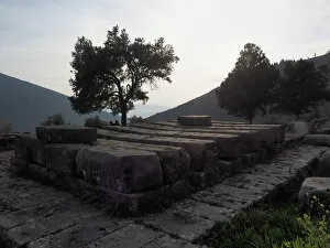 Images Dated 5th March 2017: Twilight on Delphi Archaeological Site, Greece