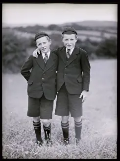 Twins Prints: Twin Boys in School Uniforms