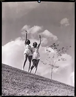 Princeton Prints: Twin Sisters Waving From Hilltop