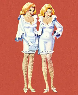 Voluptuous Prints: Twins Wearing Same Outfit