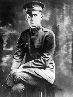 Ty Cobb Baseball Prints: Ty Cobb In Us Army Captian'S Uniform