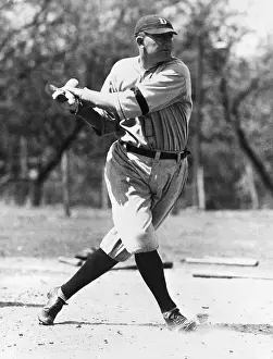 Ty Cobb Baseball Prints: Ty Cobb During Batting Practice