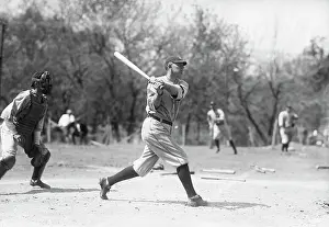 San Antonio Prints: Ty Cobb In Batting Stand