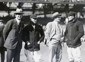 Ty Cobb Baseball Prints: Ty Cobb And Companions Watching Game