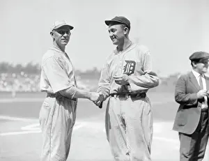 Ty Cobb Congratulating Clarence Walker
