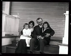 Atlanta Prints: Ty Cobb Demonstrating Rifle Usage to Son