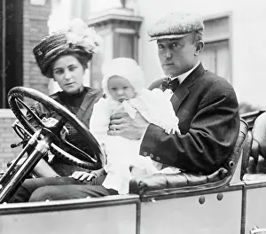 Baby Boy Prints: Ty Cobb and Family in Car