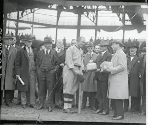 Ty Cobb Baseball Prints: Ty Cobb Honored Before Game