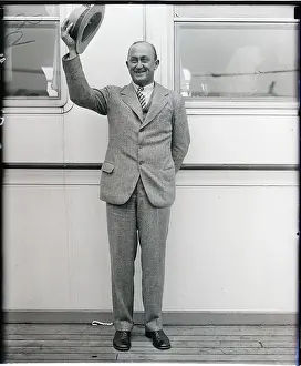 Ty Cobb Baseball Prints: Ty Cobb Standing Raising Hat