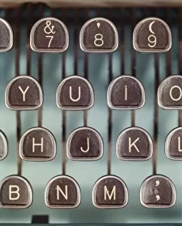 Typewriter keys, close-up