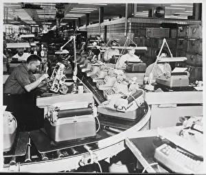 Poughkeepsie Prints: Typewriters Being Inspected; Ibm